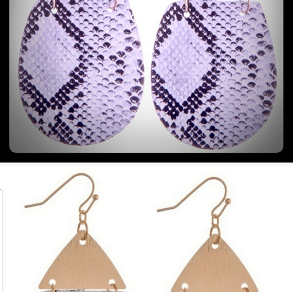 Snakeprint Earrings - Picture 3 of 3